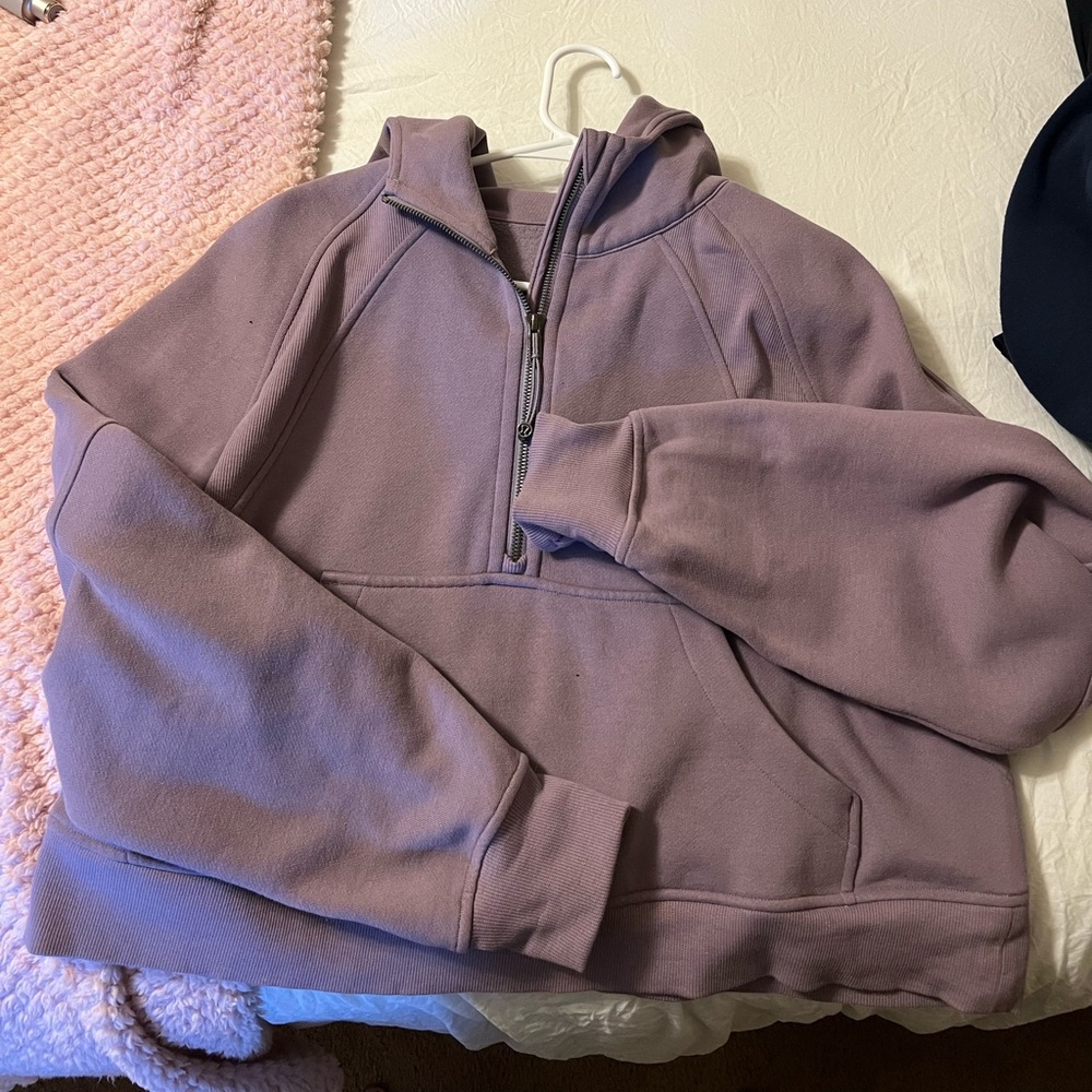 Scuba oversized half zip hoodie